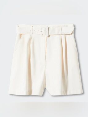 BNWT mango ecru belted  shorts RP